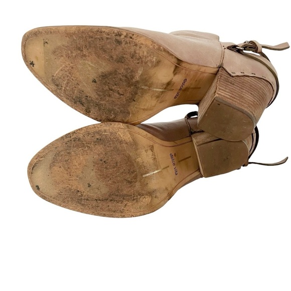 Dolce Vita Ankle Booties Women's Size 8 Leather Sling Back 3.5 in. Heel Slip On - Picture 11 of 11